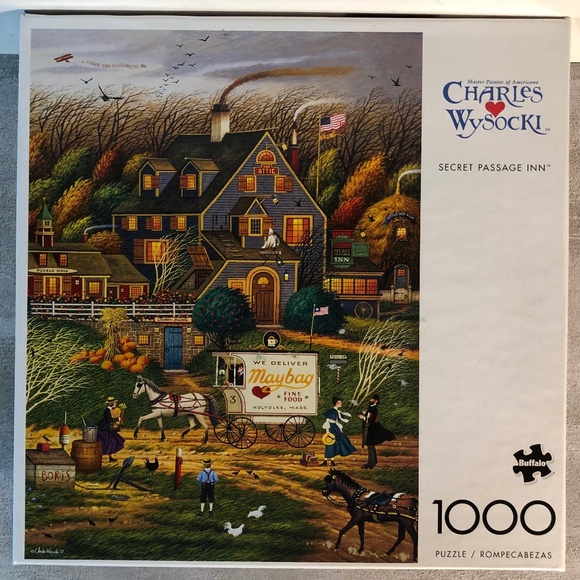 Charles Wysocki Secret Passage Inn 1000 Piece Jigsaw Puzzle - Picture 1 of 6